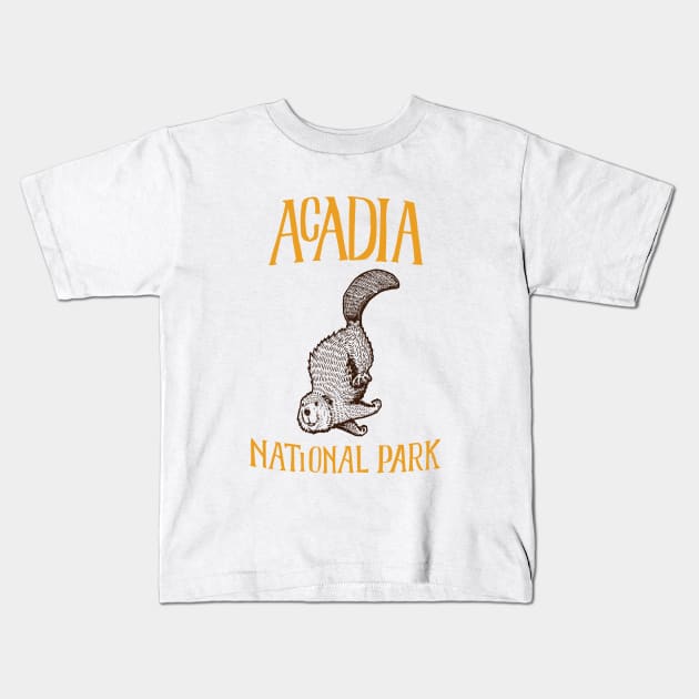 Acadia National Park: Falling Beaver Kids T-Shirt by calebfaires